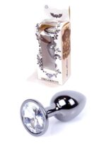 Boss Series Jewellery Anal Plug Argintiu - Cristal Clar